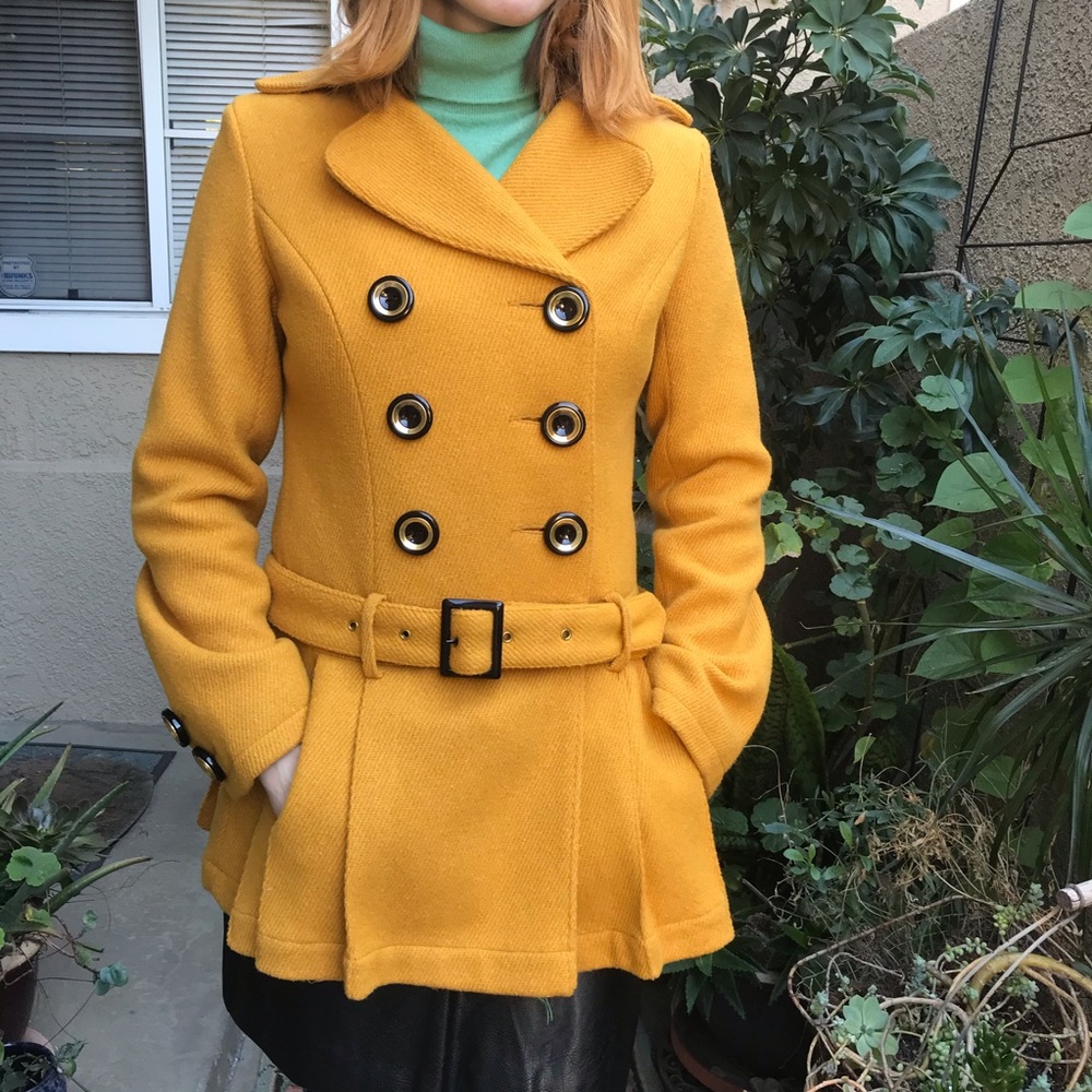 Mustered Baby Phat wool mini pea coat